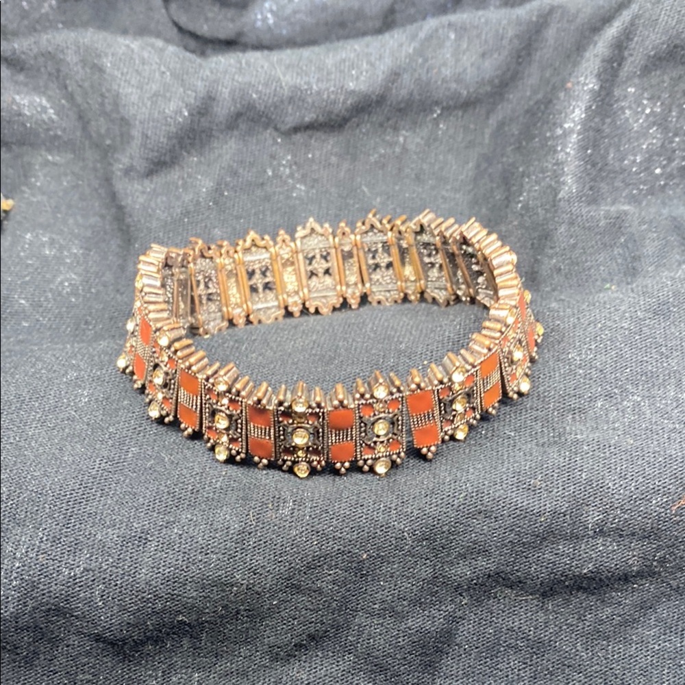 Elegant Gold and Brown Bracelet